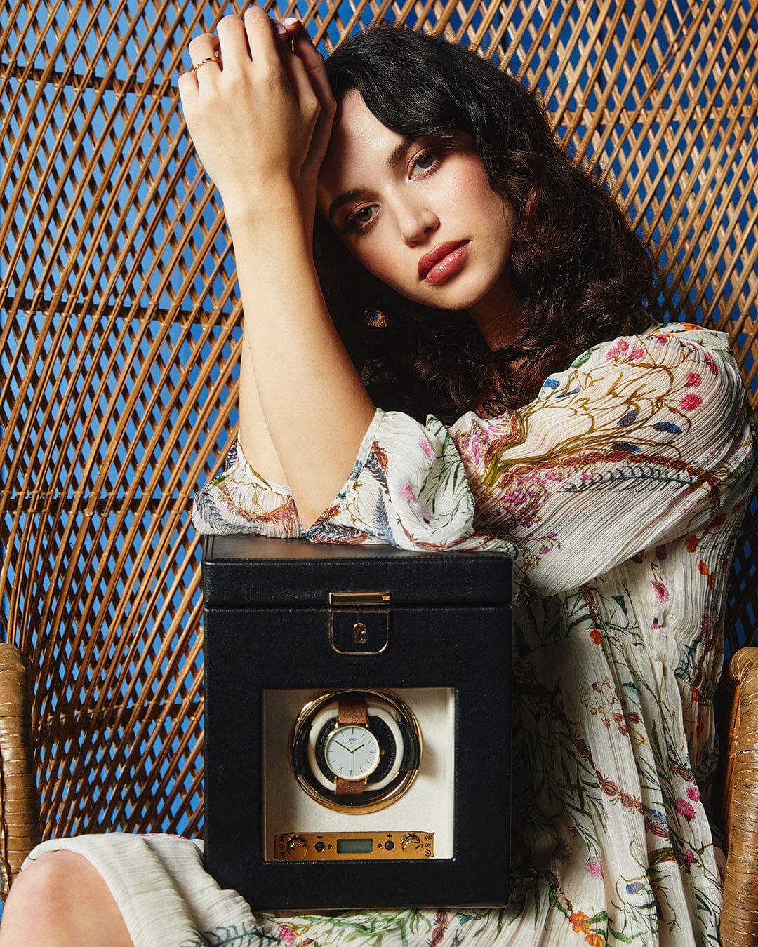 PALERMO Einzel-Uhrenbeweger mit Schmuckaufbewahrung Schwarz Uhrenbeweger WOLF