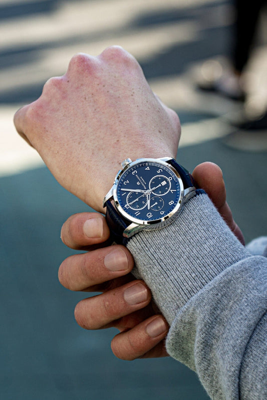 PONTOS CHRONOGRAPH 43MM – Blaues Lederarmband Armbanduhr Maurice Lacroix