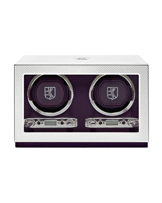 Silver Double Watch Winder - 999er Reinsilber 2-fach Uhrenbeweger WOLF1834