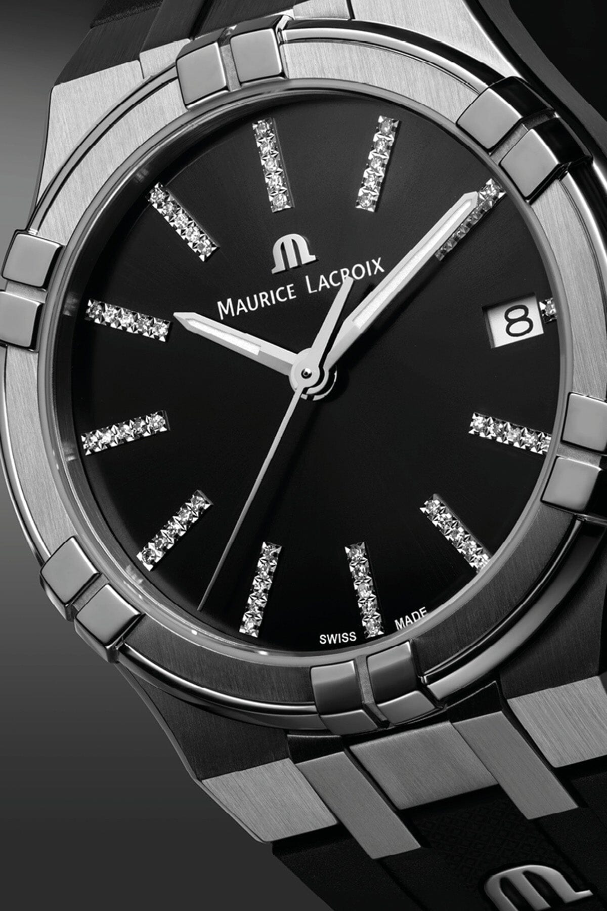 Maurice Lacroix AIKON Quarz Armbanduhr Diamanten 35mm